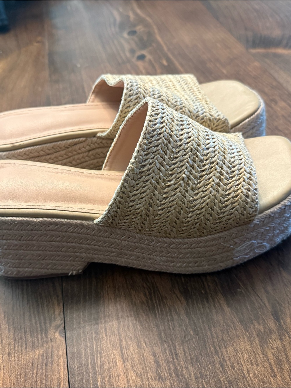 Tan Raffia Shoes - Picture 2 of 3
